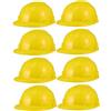FUNOMOCYA 8 Pezzi Cappelli da Cantiere Giocattolo in Plastica Gialla per Casco da Operaio Edile per Giochi di Ruolo e Feste a Tema