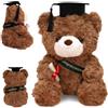 BAISHUWU 26cm Orsacchiotto di Laurea, Peluche di Orsetto di Laurea, Orso di Laurea, Orsacchiotto di Laurea con Diploma e Cappello, Simpatico Orsetto di Peluche Laurea, Regalo di Laurea Orso di Peluche