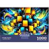 XPASHIQWC Cubi luminosi Puzzle 1000 Pezzi Cartone Spesso Miglioramento Memoria Mare galattico vorticoso Anziani Tempo Libero, Legame Familiare, Regalo Natale 38x26cm/1000pcs