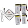 ZYGY 4pcs 3.7V 1200mAh lipo Batteria & 4in1 Caricatore per SP650 Fotografia Aerea Drone Quadricottero RC Elicottero