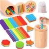 TEBOKHAD Giochi Montessori 1 2 3 Anni, Giochi Bambini 2 Anni, Giochi Montessori Educativi, Classificazione delle Forme e dei Colori, Giocattoli Montessori per Bambini di 1+ Anno Regali Educativi