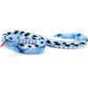 Zappi Co Giocattolo di Serpente Blu Beauty di Peluche 100% Riciclato (Lunghezza 100cm) Morbido Peluche Ecologico Blu per Neonati