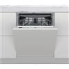 Whirlpool Lavastoviglie da Incasso 14 Coperti Classe D Incassata a Scomparsa Totale 60 cm Tecnologia 6° Senso - W0I D734L S