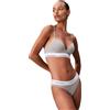 Calvin Klein Donna Slip Brasiliana con Fascia con Logo, Grigio (Grey Heather), XS