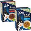 Felix Zuppa per gatti Felix Soup Original Confezione mista (24x48g) 2 confezioni combinate (8 scatole)