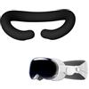 kwmobile Cover Facciale Silicone per Occhiali VR Compatibile con Vision Pro VR Glasses - Custodia Protettiva VR - nero
