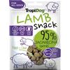 TropiDog Snack per cani monoproteici con il 95% di agnello, senza cereali e conservanti, ideale per l'addestramento e l'igiene orale - TropiDog Snack Lamb 70g