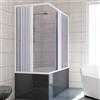 ROLLPLAST PINTO Box doccia sopravasca 70x150 in PVC mod. Nadia con apertura centrale