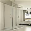Idralite Box Doccia 3 lati 70x160x70 CM H198 trasparente mod. Young Trio 2 Ante