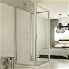 Idralite Box Doccia 3 lati 80x75x80 AP. 75 CM H198 trasparente mod. Cristal TRIO 1 Anta