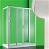 Forte Box Doccia 75x170 CM in Acrilico mod. Mercurio 2 con apertura centrale
