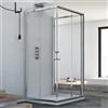 Idralite Box Doccia 3 lati 80x100x80 CM H185 trasparente mod. Junior Trio