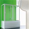 Forte Box Doccia Sopravasca 3 lati 90x150x90 CM in Acrilico mod. Plutone con apertura laterale