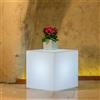 Tekcnoplast Lampada Cubo In Resina Quadrato H40 Luce Bianca 40x40Cm