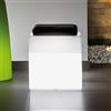 Tekcnoplast Pouf Square In Resina Quadrato 40x40 CM Luce Bianca