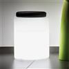 Tekcnoplast Pouf Round In Resina Tondo Ø 40 CM Luce Bianca