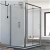 Idralite Box Doccia 3 lati 80x100x80 CM H185 trasparente mod. Replay Trio 1 Anta