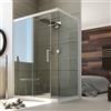 Forte Box Doccia 80x110 CM H 200 Vetro Trasparente Profilo Bianco mod. Glax 1 Anta