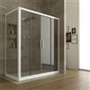 Forte Box Doccia 80x160 CM H 200 Vetro Trasparente Profilo Bianco mod. Star 2 Ante