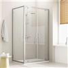 Idralite Box Doccia 75x130 AP. 130 CM H198 trasparente mod. Cristal Duo 2 Ante