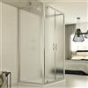 Idralite Box Doccia 3 lati 80x110x80 CM H198 stampato C mod. Cristal Trio 2 Ante
