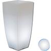 Tekcnoplast Vaso Agave Quadrato Con Luce Bianca H70 33x33Cm