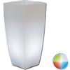 Tekcnoplast Vaso Agave Quadrato Con Led Multicolor H90 40x40Cm