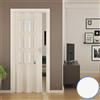 Forte Porta a Soffietto da Interno in PVC Bianca Vetro Satinato 88,5x214 cm mod. Luciana