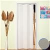 Forte Porta a Soffietto da Interno in PVC Tessuto Grigio 83x214 cm mod. Maya