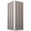 Forte Box Doccia in PVC 100x100CM H185 a soffietto con Apertura Centrale colore Bianco mod. Flex