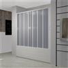 Forte Porta Doccia Sopravasca 170 cm in PVC a soffietto con Apertura Laterale H 150 cm colore Bianco mod. Flex
