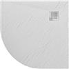 Idralite Piatto Doccia 90x90x2,6 CM Semicircolare Bianco Effetto Pietra mod. Blend