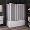 Forte Box Doccia Sopravasca 70x170 cm in PVC a soffietto con Apertura Centrale H 150 cm colore Bianco mod. Flex