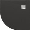 Idralite Piatto Doccia 90x90x2,6 CM Semicircolare Antracite Effetto Pietra mod. Blend
