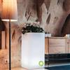 Tekcnoplast Vaso luminoso in resina quadrato 40x40 Led Luce Verde mod. Cube Top Bright