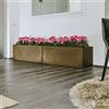Tekcnoplast Vaso fioriera in resina rettangolare 40x100 Bronzo mod. Matera