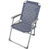Cosma Poltrona pieghevole azzurra con decoro in alluminio mod. Relax Plus