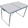 Cosma Tavolino pieghevole rettangolare 120x60cm in alluminio colore bianco
