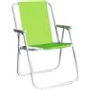 Cosma Poltrona pieghevole in metallo e tessuto verde mod. Relax