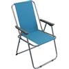 Cosma Poltrona pieghevole azzurra in metallo verniciato con braccioli mod. Relax Alta