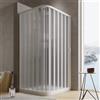 Idralite Box doccia a soffietto in PVC 90x90 cm H 185 mod. Aster con apertura laterale