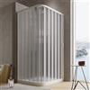 Idralite Box doccia a soffietto in PVC 80x80 cm H 185 mod. Aster con apertura laterale