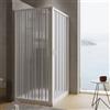 Idralite Box doccia a soffietto in PVC 70x90 cm H 185 mod. Aster con apertura centrale