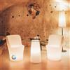 Tekcnoplast Seduta Comfy Moon con Led Multicolor Batteria Solare in resina 60x60 cm