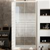 Idralite Porta Doccia Bianco 130 CM H185 Vetro Serigrafato mod. Blanc