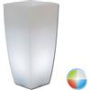 Tekcnoplast Vaso Agave Quadrato Con Led Multicolor Batteria Solare H 90 40x40Cm