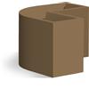Tekcnoplast Vaso Fioriera In Resina Curvo Angolare H 50 Bronzo mod. Flowerpot Angolare