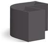 Tekcnoplast Vaso Fioriera In Resina Curvo Angolare H 50 Antracite mod. Flowerpot Angolare
