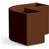 Tekcnoplast Vaso Fioriera In Resina Curvo Angolare H 50 Marrone mod. Flowerpot Angolare