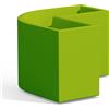 Tekcnoplast Vaso Fioriera In Resina Curvo Angolare H 50 Verde mod. Flowerpot Angolare